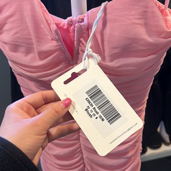 RUCHED FISHTAIL MAXI DRESS BLUSH - NWT - Picture 6 of 7